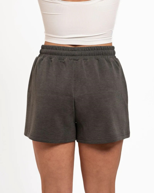 Unisex cotton fleece running shorts with side pockets