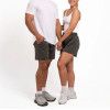Unisex cotton fleece running shorts with side pockets