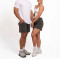 Unisex cotton fleece running shorts with side pockets