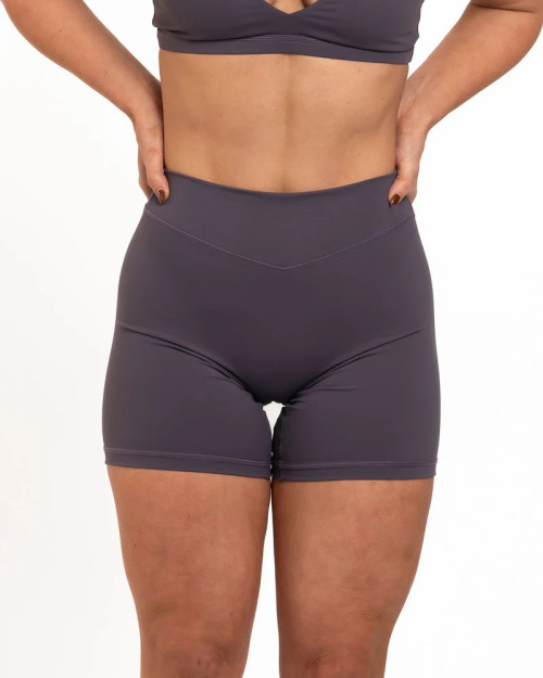 Women's no front seam bike shorts curvy nylon spandex yoga shorts