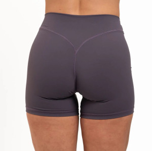 Women's no front seam bike shorts curvy nylon spandex yoga shorts