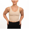 Lightweight ribbed yoga tank U back classic tank top