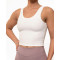 Lightweight ribbed yoga tank U back classic tank top