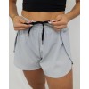 Women's elastic waist running shorts with invisible pockets side split flowy shirts