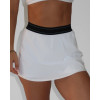 Elastic waist tennis skirts with inner shorts women's 2 in 1 skorts