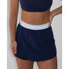 Elastic waist tennis skirts with inner shorts women's 2 in 1 skorts