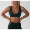 New athleisure plunge sports bra for women open back yoga bralette