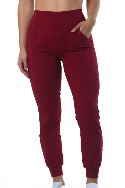 Women's high waist athleisure fit joggers with side pockets