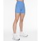 Double lined waistband biker shorts compressive active yoga shorts
