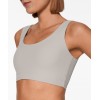 Medium support scoop neck ribbed sports bra with U back