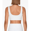 Medium support scoop neck ribbed sports bra with U back