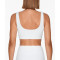 Medium support scoop neck ribbed sports bra with U back