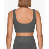 Medium support scoop neck ribbed sports bra with U back