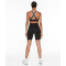 High impact piping sports bra with removable paddings