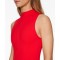 Sleeveless zipper jumpsuits for women mock neck half zipper fitness bodysuits