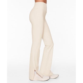 Tummy control slit flare leggings for women basic athleisure style yoga pants