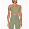 Full coverage scoop neck high support sports bra longline hollow back yoga bralette