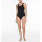 New arrival crew neck cut out back padded swimsuits backless one piece bikini suits