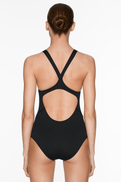 New arrival crew neck cut out back padded swimsuits backless one piece bikini suits