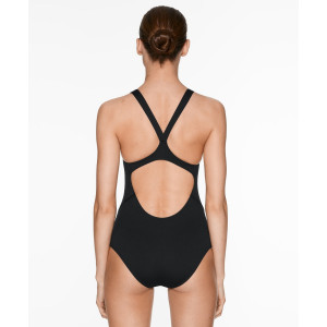 New arrival crew neck cut out back padded swimsuits backless one piece bikini suits
