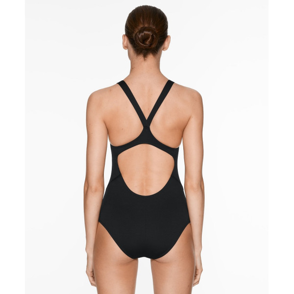 New arrival crew neck cut out back padded swimsuits backless one piece bikini suits