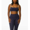 Buttery soft contrast trim yoga bralette padded spaghetti strap sports bra