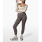 Crossover waistband yoga leggings without front seam high stretchy curvy fitness tights