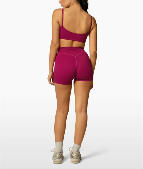 Buttery soft scrunch shorts double layer waist butt lifting yoga shorts