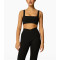 Women's padded reversible sports bra medium support yoga bralette with wide strap