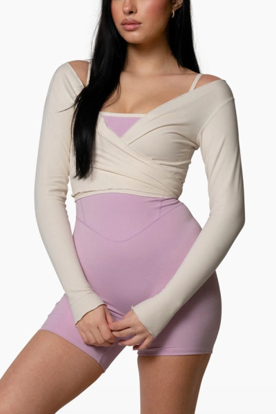 New wrap top for women lightweight elegant dance top