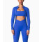 Long sleeve full zipper curve jackets moisture wicking fitted yoga jackets