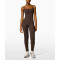 Lower back full length yoga bodysuits with spaghetti straps