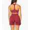 Custom V neck sports bra with racerback crossover halter gym bra