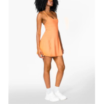 One piece sleeveless cross back tennis dress with adjustable straps