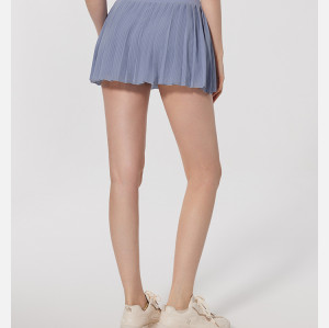 Low MOQ High waisted pleated tennis skirts 2 In 1 flowy dress with pocket undershorts