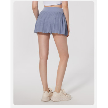 Low MOQ High waisted pleated tennis skirts 2 In 1 flowy dress with pocket undershorts