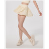 Low MOQ High waisted pleated tennis skirts 2 In 1 flowy dress with pocket undershorts