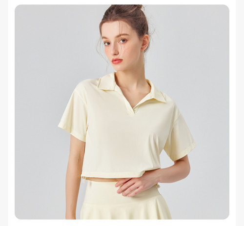 New arrival 2 pcs tennis clothing sets lightweight polo shirts and flowy skirts