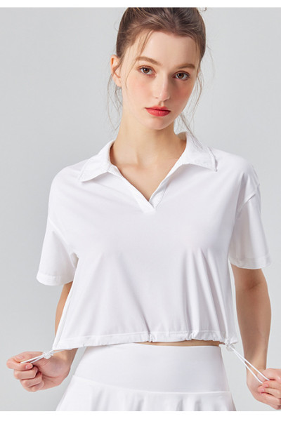 New arrival 2 pcs tennis clothing sets lightweight polo shirts and flowy skirts