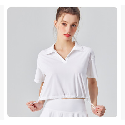 New arrival 2 pcs tennis clothing sets lightweight polo shirts and flowy skirts
