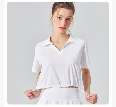 New arrival 2 pcs tennis clothing sets lightweight polo shirts and flowy skirts