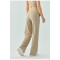 Adjustable waist relaxed fit wide leg pants with side pockets