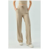 Adjustable waist relaxed fit wide leg pants with side pockets