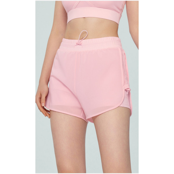 Women's Side cinched 2 in 1 mesh shorts with pockets
