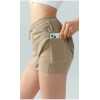 Women's Side cinched 2 in 1 mesh shorts with pockets