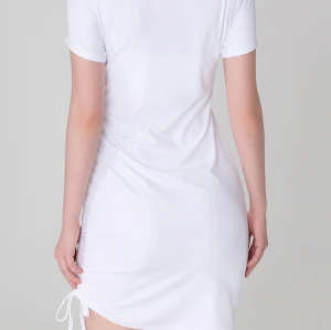 Short sleeve ruched dresses lightweight super stretchy active dresses