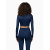 Lightweight long sleeve scoop neck yoga crop top full coverage mositure-wicking sports tees