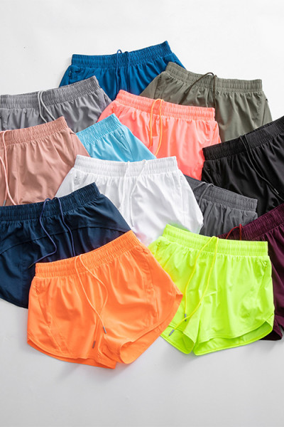 New Arrival 2 in 1 woven shorts lightweight running shorts with undershorts
