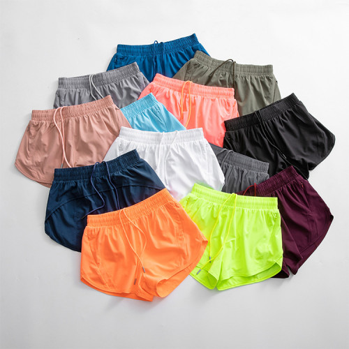 New Arrival 2 in 1 woven shorts lightweight running shorts with undershorts