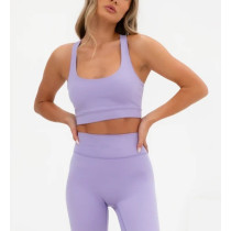 High quality classic style racerback sports bra medium support scoop neck yoga bralette